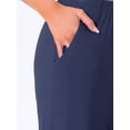 thumbnail image 5 of DARING DIVA Women's Elastic Waist Wide Leg Lounge Pants M Navy, 5 of 7