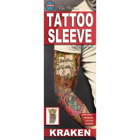 Tinsley Transfers Kraken  Tattoo FX Sleeve, Small/Medium