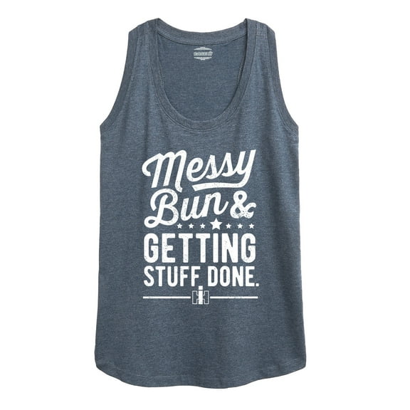 Messy Bun Getting Stuff Done - Women's Racerback Tank Top