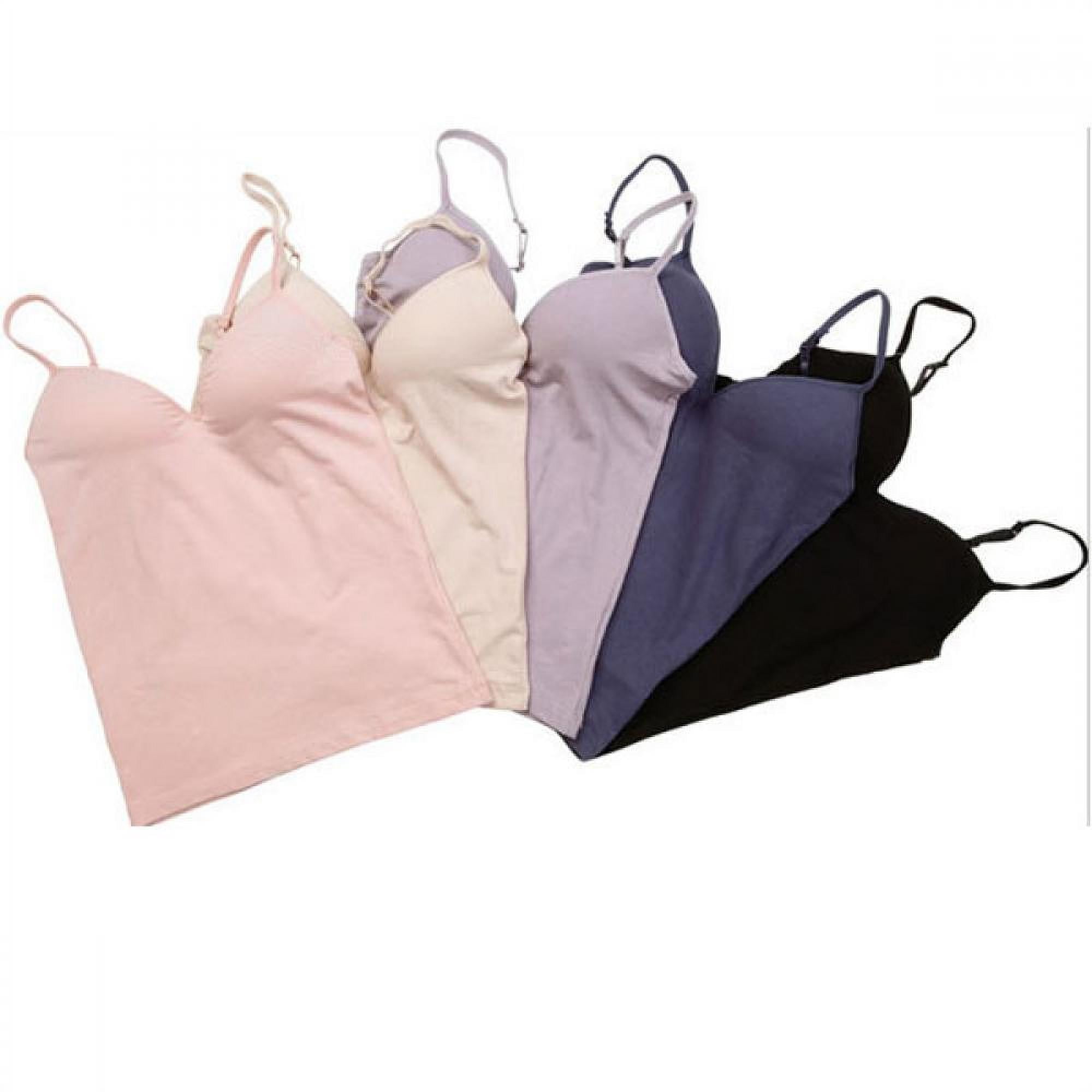 4 Pack Women's Seamless Wireless Half Cami Unpadded Bra Tops for Layering  with Spaghetti Straps