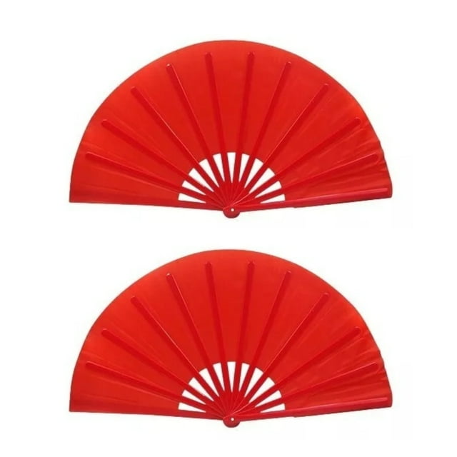 Pack 2 Abanico Grande Pericón Truena Al Abrir Muchos Colores Rojo