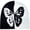 Black + White, variant on Adult Knitted Butterfly Pattern Beanie Hat Outdoor Cycling Skiing Hat Cold Winter Keep Warm Skull Cap
