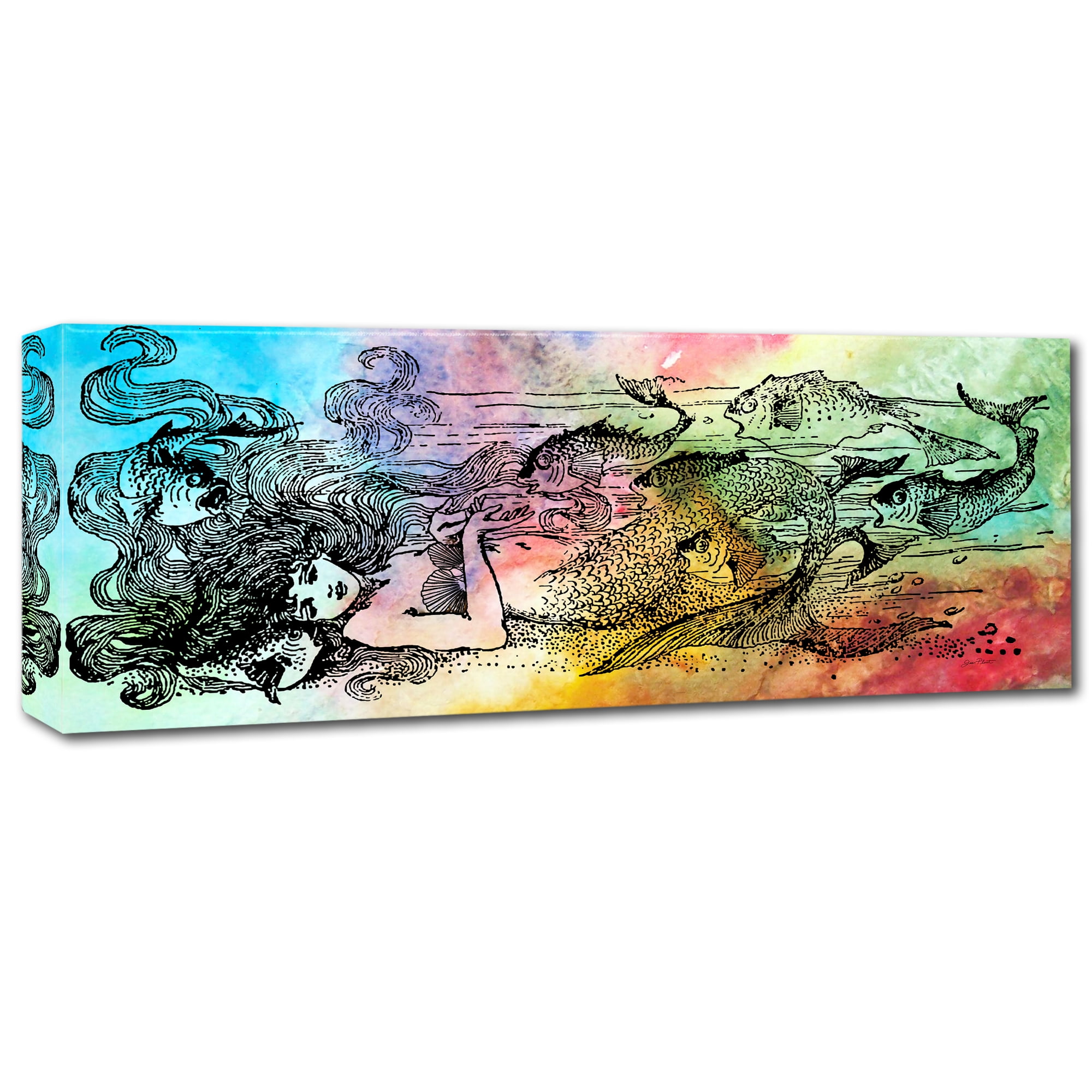 Trademark Fine Art 'Mermaid Under The Sea 2' Canvas Art by Jean Plout