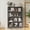 Grey, variant on Farini 5 Tiers Bookcase, Wooden Bookcase with Adjustable Shelves for Home, Office, Cherry