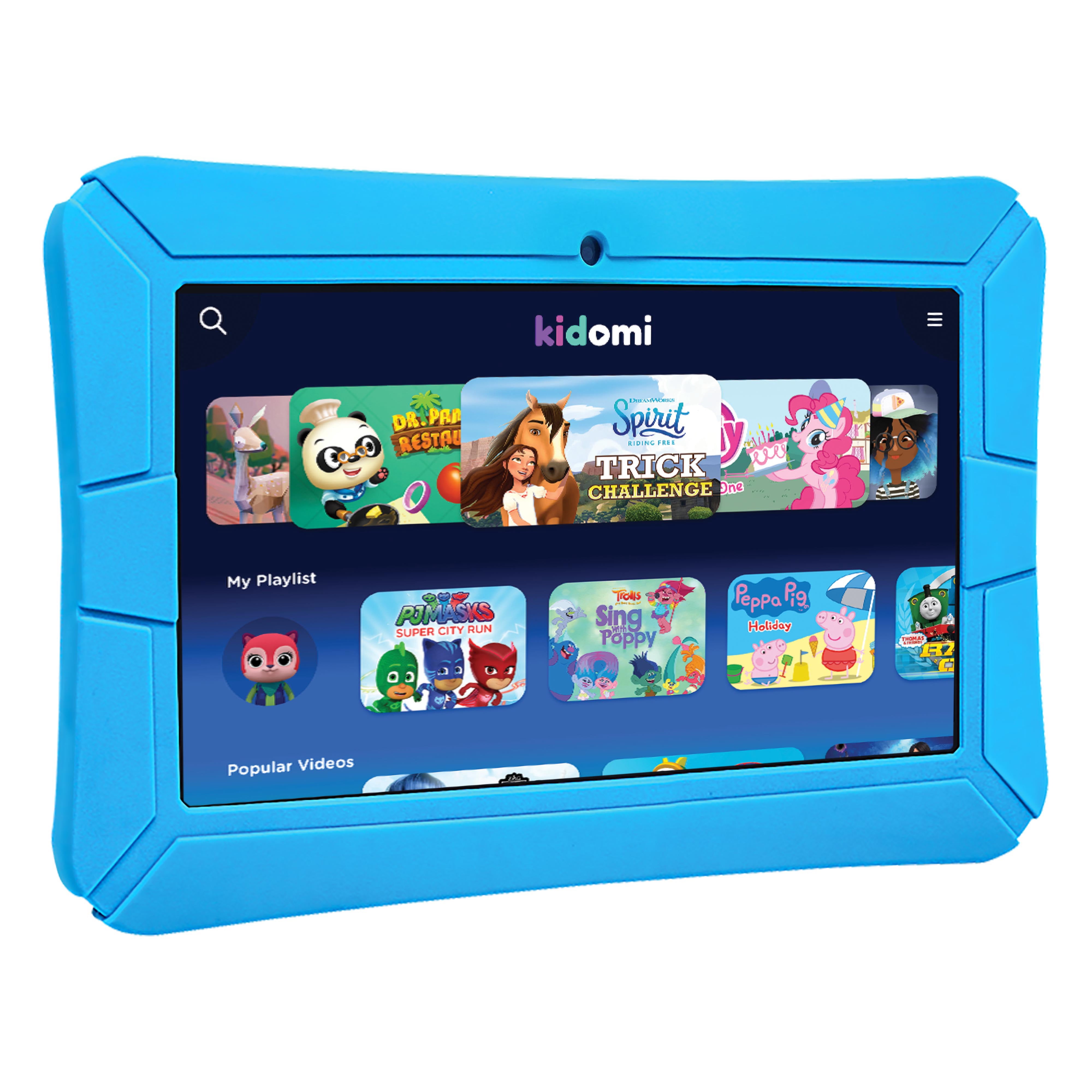 HighQ 8" Learning Tab featuring Kidomi, Water Resistant, Gel Case Included, Quad Core Processor, 16GB Storage, Android 8.1 Go Edition, Dual Cameras, Kidomi Free Trial Included, Blue