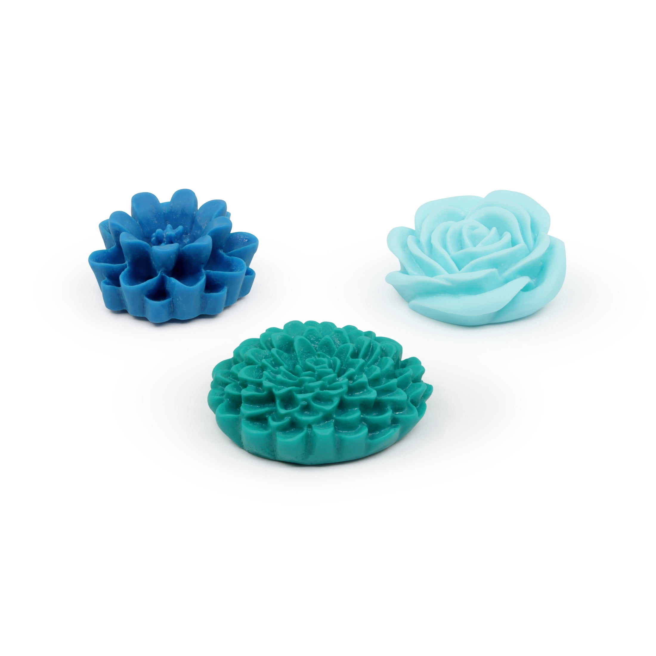 Hello Hobby Accessories Resin Flowers Teal, 8 piece