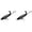 Black 2PCS, variant on Topwater Fishing Stosh Set Plastic Whopper Plopper Floating Rotating Tail Fishing Stosh Hard Stosh Hook For Freshwater Saltwater