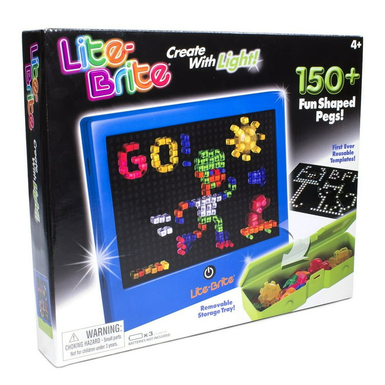 214 Pegs Magic Screen Retro Style Lite Brite Kids Toy Fun Light Bright Game  Set