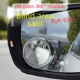 thumbnail image 1 of Espejo retrovisor redondo pequeño giratorio de 360 grados para automóvil, espejo de gran campo de visión para automóvil, espejo de punto ciego, instalación única, 1 of 5