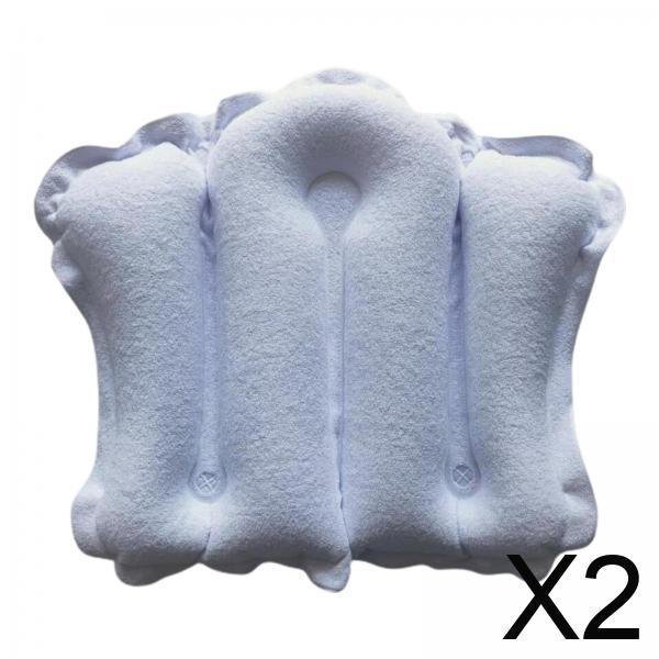 Almohada de baño,Almohada de baño inflable con ventosas,Bañera SPA Reposacabezas Cómodo,Almohada de baño con forma de concha para el cuello y la bañera,Reposacabezas de bañera con cojín