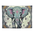 thumbnail image 5 of Patifu Elephant Paisley Ornate Tapestry Wall Hanging Unique Style Graphic Tapestries Home Decor for Living Room Bedroom Apartment Farmhouse Dorm Plush Fabric 60x50inch, 5 of 6