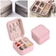 thumbnail image 4 of Mini estuche de viaje para joyas, caja de almacenamiento de exhibición de cuero PU para s, niñas y mujeres EstiloE-Rosa Hugo Estuche de viaje para joyería, 4 of 10