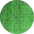 thumbnail image 1 of Ahgly Company Indoor Round Oriental Green Industrial Area Rugs, 7' Round, 1 of 4