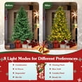 thumbnail image 5 of Topbuy 7FT Artificial Christmas Tree Pre-lit Xmas Tree with 380 Warm White LED Lights 8 Lighting Modes 1130 PE & PVC Branch Tips, 5 of 10