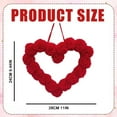 thumbnail image 2 of Valentine Pom Pom Heart Wreath,Decorative Heart Wreath, Valentine Front Door Wreath, Festive Wool Wreath, Colorful Pom Garland, Seasonal Heart Wreath, Cozy Home Decor, 2 of 6