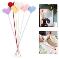 thumbnail image 2 of GOOHOCHY Ramo de flores de ganchillo con forma de corazón, 6 unidades, hecho a mano, con tallos largos, para Navidad, San Valentín, graduación, cumpleaños, boda, fiesta., 2 of 8