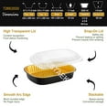 thumbnail image 3 of Oval Aluminum Foil Catering Trays with Lids (5 Pack) – 2X Thicker Heavy Duty Black Serving Platters for Parties, Catering, Takeout & Food Service, 68oz, 3 of 4
