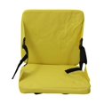 thumbnail image 3 of Cojín portátil para asiento de estadio, silla de suelo, tapete para sentarse, tela Oxford, cojín grueso con respaldo para acampar, eventos deportivos, amarillo, 3 of 8
