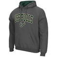thumbnail image 2 of Men's Colosseum Charcoal South Florida Bulls Arch and Logo Pullover Hoodie, 2 of 3