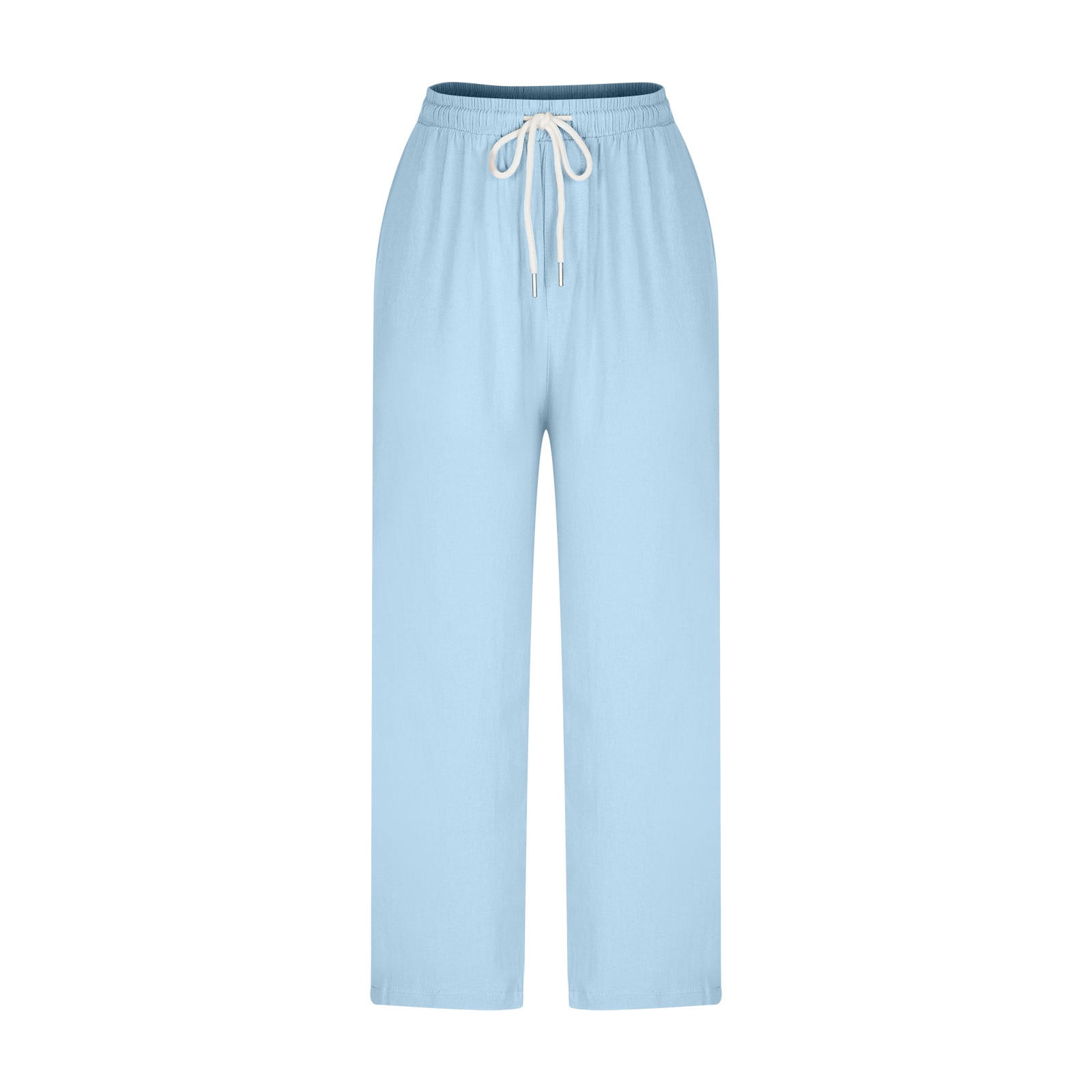 dzxyzu Linen Cotton Linen Pants for Men, Summer Beach Pants Loose