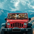 thumbnail image 3 of Uorisanigo Windshield Sun Shade for Jeep, Highland Cow Animal Print Front Windshield Sunshade Compatible with Wrangler TJ JK JL1997-2024 - Car Window Heat Shield Keep Your Car Cooler, 3 of 7