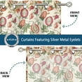 thumbnail image 4 of Vargottam Fruits Print Sheer Georgette Curtains for French Doors & Balcony - 2 Panels, 96" Long, Light Filtering, Grommet Top Printed Drapes for Living Room or Lounge, 4 of 9