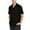 Black, variant on Men's Short Sleeve Woven Dress Shirt Linen Cotton Cuban Shirt Button Down Beach Shirt Sizes L-3XL