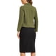 thumbnail image 3 of Blazer Chic para Mujeres Abierto Frontal para Trabajar Traje Corto de Verano Chaqueta Verde Ejército-Sólido L, 3 of 6