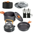 thumbnail image 1 of Eccomum Camping Cooking Set Camping Cookware Set 16pcs Camping Pot pan Set Nesting Camp Cook Set Camping&Hiking Mini cookware Camping Backpacking Pans Set, 1 of 6