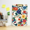 thumbnail image 2 of FORMRS Acrylic Clipboard with Low Profile Clip Standard A4 Letter Size, 12.5" x 9", Red Japanese Floral Pattern, 2 of 8