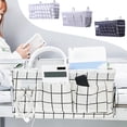 thumbnail image 1 of Large Capacity Hanging Storage Basket for Dorm Bed - Linen Organizer with Multiple Pockets for Books, Electronics & Bathroom Essentials, 1 of 6