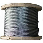 Indusco 205 00186 7 x 19 in. Galvanized Aircraft Cable, 1000 ft. Reel - Size 0.12 in.