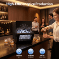 thumbnail image 2 of Sphere Ice Maker,164pcs/Day,Ice Ball Maker with Self-Cleaning&Timer,LED Touch Screen,Large Capacity Ice Maker for Home Bar,Whiskey & Cocktails, 2 of 10