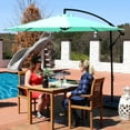 thumbnail image 6 of Sunnydaze 95" Seafoam Solid Octagon Cantilever Umbrella, 6 of 13