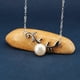 thumbnail image 3 of Collar de hojas de plata esterlina 925 collar de perlas naturales femeninas nuevo collar de hojas chinas, 3 of 3