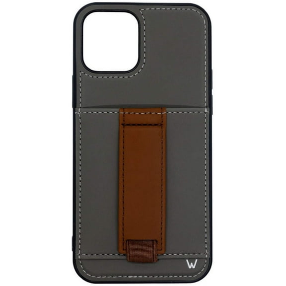 Walli Cases Steel Grey Phone Case for iPhone 16 Pro Max with Wallet, Kickstand, and Finger Strap
