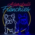 thumbnail image 4 of Handmadetneonsign Two French Bulldog Dog Neon Sign, Grooming Spa Wall Art Decor, Home Bedroom Wall Decor, 4 of 5