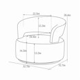thumbnail image 3 of Pasargad Home Noho Collection Silver Swivel Fabric Barrel Chair- For all age Group, 3 of 7