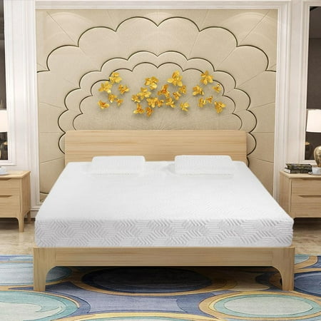 Ktaxon New 14" Three Layers Queen Cool Memory Firm GEL Foam Mattress Room w/ 2 Pillows