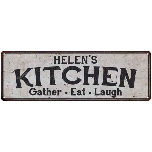 HELEN's Kitchen Gift Rustic Chic Decor Gift 6x18 Sign 206180051176