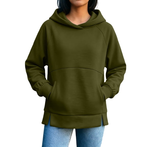 Guluxicc Women's Athletic Hoodies with Pocket Pullover Long Sleeve Hooded Blouses for Everyday Gym Workout Wear Fall Winter Casual Blouses