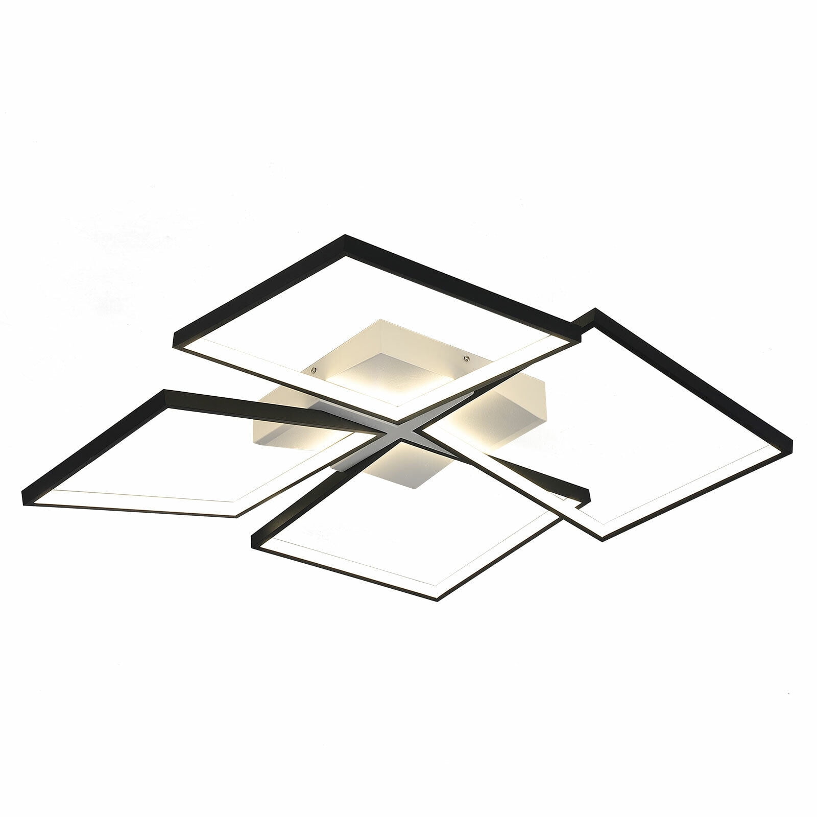Modern Ceiling Light LED Flush Mount Chandelier Square Lamp Room Decor Lighting Fixture W/Remote control