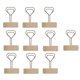 thumbnail image 3 of Clips para tarjetas de nombre ANGGREK Base de madera redonda liviana en forma de corazón 10 piezas, 3 of 8