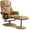 Brown, variant on MCombo Massage Recliner Chair with Ottoman for Living Room, Swivel Recling Chair Faux Leather, 4901 (Cream White)