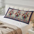 thumbnail image 4 of 4th of July Floral Body Pillow Cover 20 x 54 Inch Decorative Pillow Cover USA Star Vintage Roses American Star Patriotic Lumbar Pillowcase Seasonal Rectangle Cushion Case for Couch Sofa Bedroom, 4 of 9
