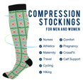 thumbnail image 2 of FORMRS Womens Knee High Socks Casual Long Thick Travel Daily Wear, 1 Pair, Green Blossom Mosaic, 2 of 6