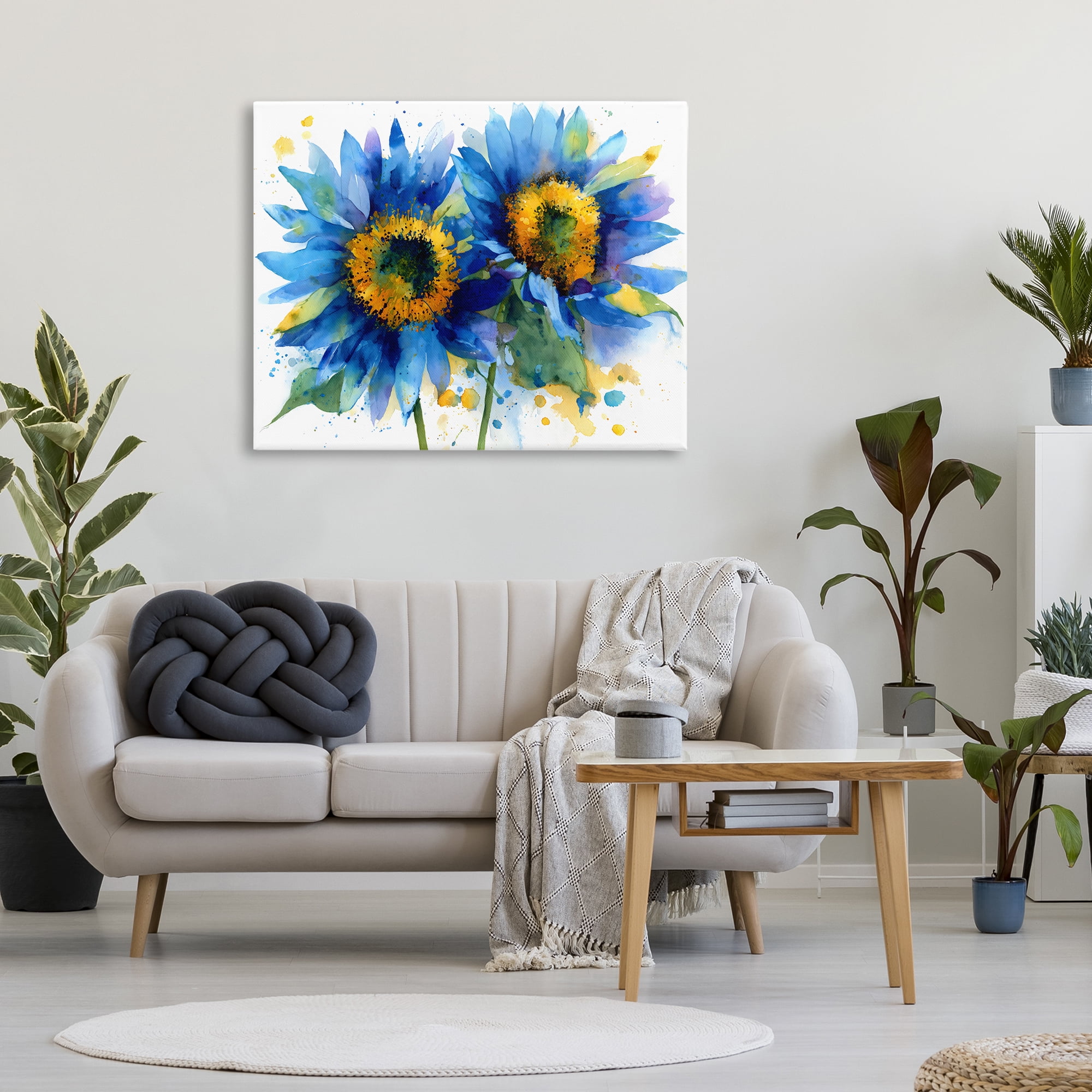 Stupell Industries Blue Sunflowers Bouquet Canvas Wall Art, design by Franklyn Gregory