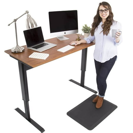Tranzendesk Air 55 Inch Full Sized Standing Desk Cherry Black Tranzendesk Air 55 Inch Full Sized Standing Desk Cherry Black Pneumatic