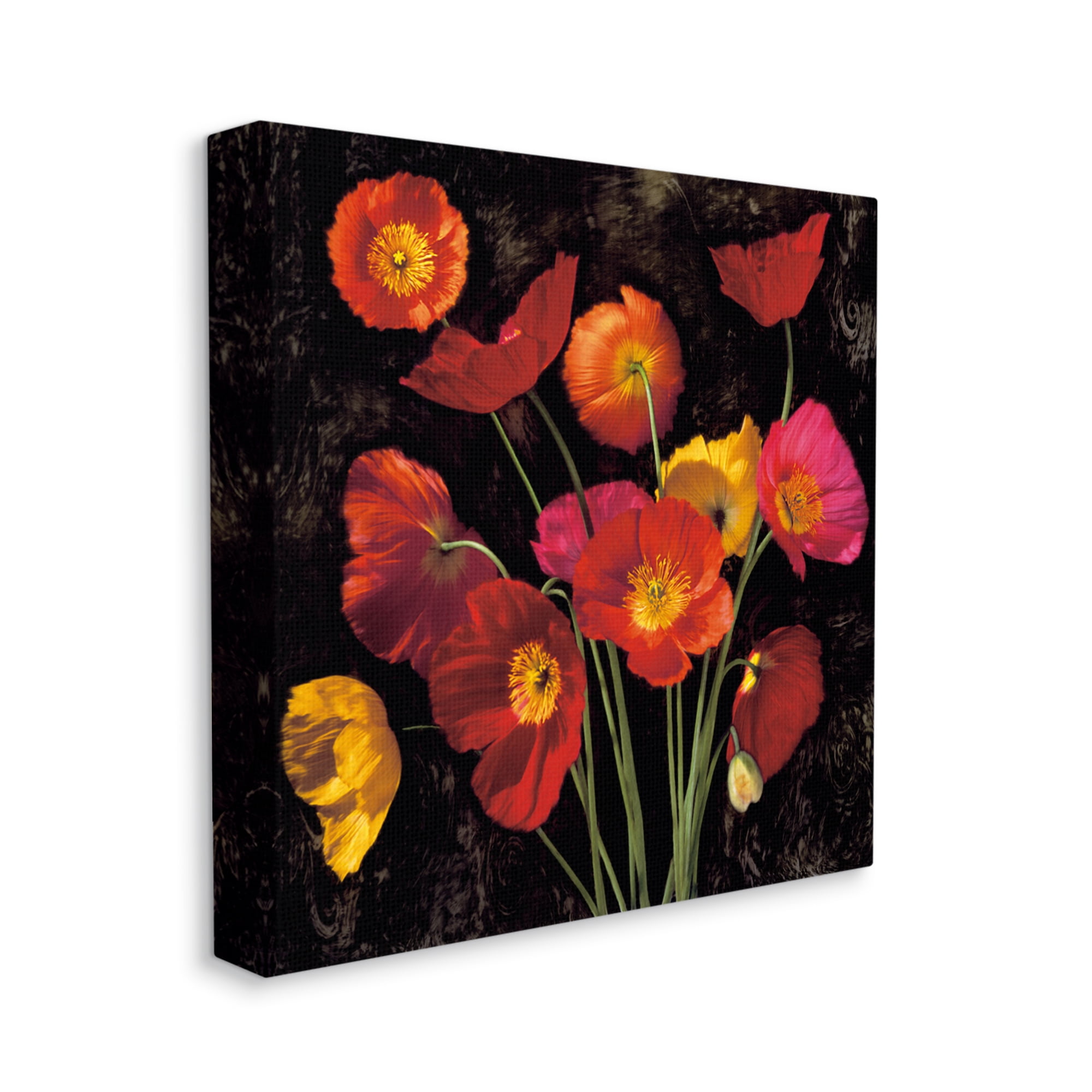 Stupell Industries Red Poppies Photography Botanical & Floral Photography Gallery Wrapped Canvas Print Wall Art, 36 x 36