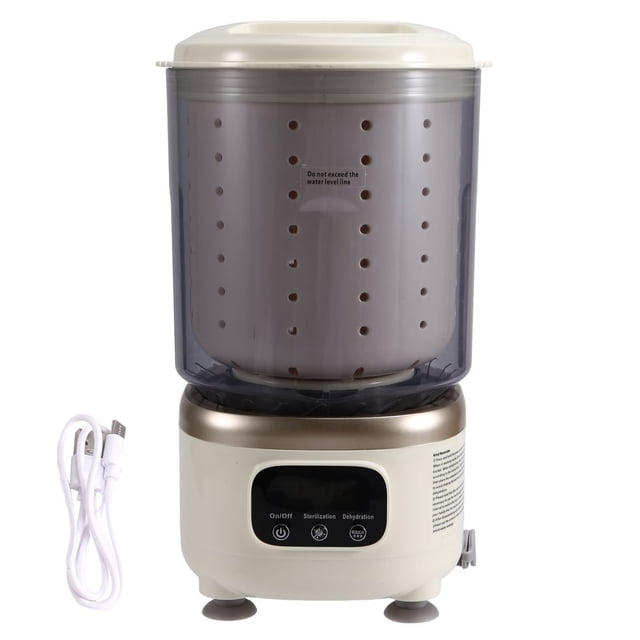 Mini Lavadora Automática Portátil con Carga USB Que Deshidrata, Sin Necesidad de Enchufarla Ni Ensamblarla.